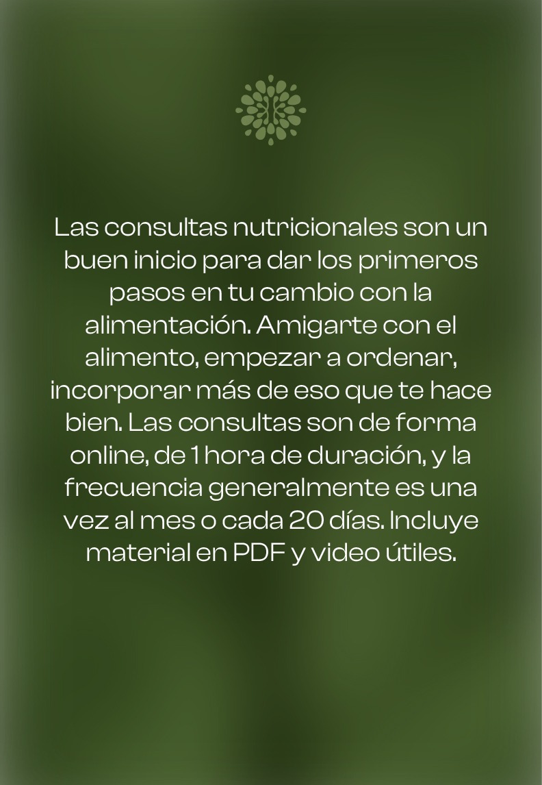 Nutrición | Sesiones 1:1